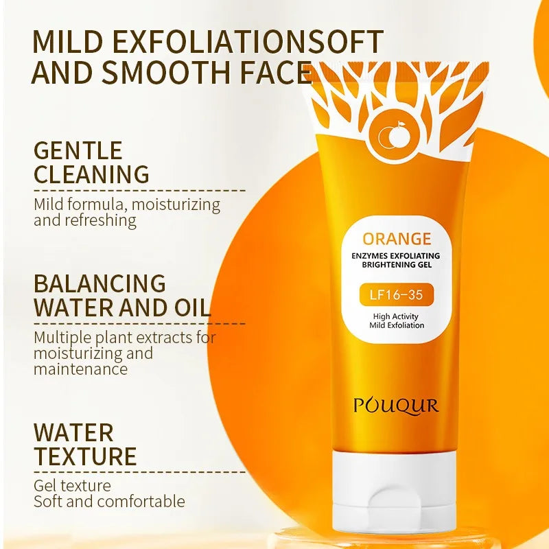 Orange Facial Exfoliating Gel – Deep Moisturizing & Gentle Pore Cleansing Scrub